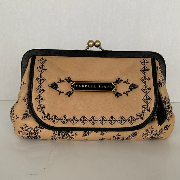 Isabella Fiore Once Upon A Time East/West Kisslock Frame Wallet Clutch Bag - Picture 5 of 9